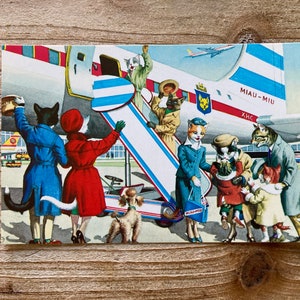 Mainzer Cats * Salida del avión * 4934 * Alfred Mainzer * Eugen Hartung * Turquía * Sin usar * Postal vintage