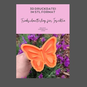 3D-afdrukbestand STL, inclusief commerciële licentie drinkende vlinder voor insecten, tuin, vlinder, tuindecoratie