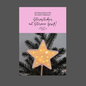 3D print file 3MF/STL format star ornament with stars LARGE, Star, Star, Christmas