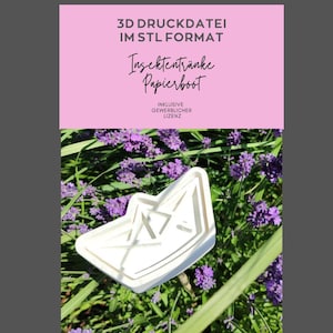 File di stampa 3D STL, inclusa licenza commerciale barca di carta per insetti, giardino, barca, decorazione da giardino