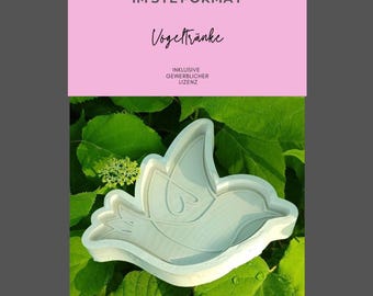3D printing file STL, including commercial license bird bath, bird, bird, garden stake, bird bath, garden decoration