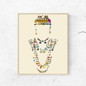 Moroccan Berber jewelry Art, Digital Download, Boho Printable Wall Decor, Neutral Abstract Geometric Digital download Prints