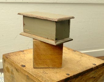 1:12 miniature dollhouse handmade primitive rustic trunk
