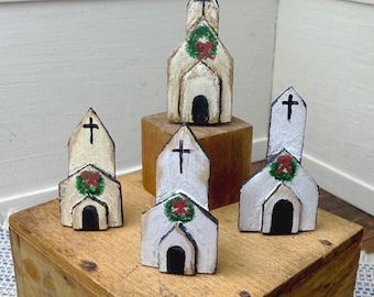 1:12 minature dollhouse handmade Christmas church