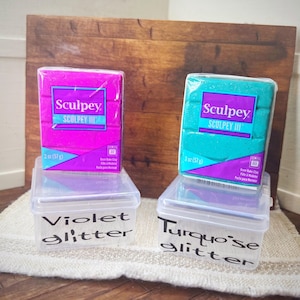 Sculpey glitter clay premo oven bake sculpey III