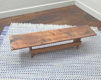 1:12 Miniature dollhouse bench primitive rustic handmade