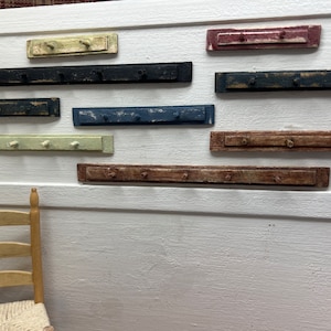 1:12 miniature dollhouse primitive wooden Shaker Peg Rail or Shaker Rail- *New colors