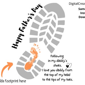 Father #39 s Day Footprint Printable Father #39 s Day Footprint Printable