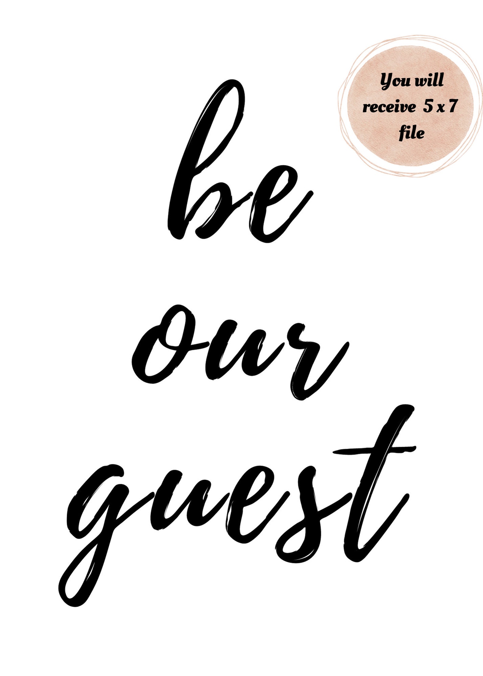 Be Our Guest Printable Be Our Guest Printable Sign Guest | Etsy