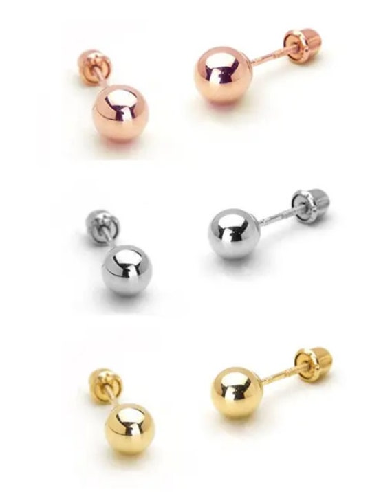 3mm rose gold ball studs 3mm rose gold ball studs