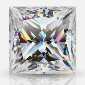 Certified Loose Moissanite Princess Cut Shape Stones D VVS1 All sizes