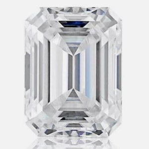 Certified Loose Moissanite Emerald Cut Shape Stones D VVS1 All sizes