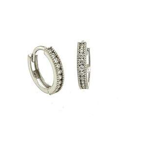 Diamond Huggie Earrings