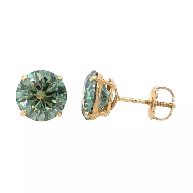 Gold Plated Moissanite Earrings - MO-EAR62 main image 1