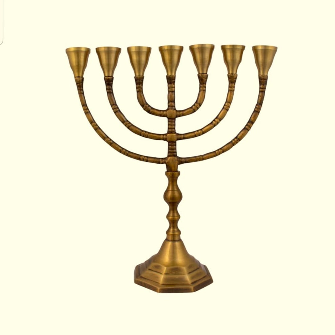 Jerusalem Menorah 7 Branch Copper Made in Israel Judaica Menora Symbol ...