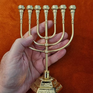 Jerusalem Menorah 7 branch made in Israel  Menora symbol gift from Israel 8&#39;