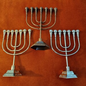 Jerusalem Menorah 7 branch made in Israel  Menora symbol gift from Israel 8'