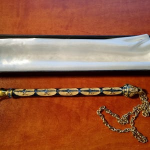 Israel Torah reading hand pointer metal special enamel work from Jerusalem TORA