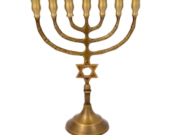 Jerusalem  Menorah 7 branch made in Israel  Menora symbol gift from Israel 22 cm,8.5"