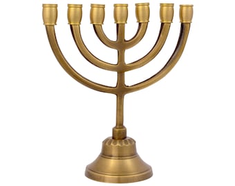 Jérusalem Menorah 7 branche fabriquée en Israël cadeau symbole Menora d'Israël 15 cm6"