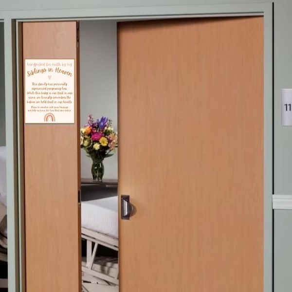 Hospital Door Sign Digital PDF Instant Download: Pregnancy After Loss