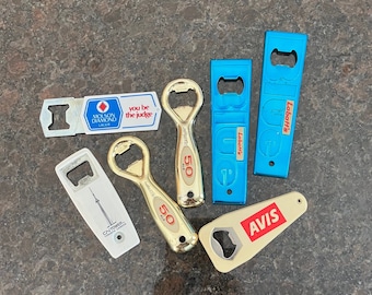 Vintage Bottle Openers, Canadian Beer Openers, Labatt&#39;s Blue, 50 Ale, Molson Diamond, Avis, CN Tower