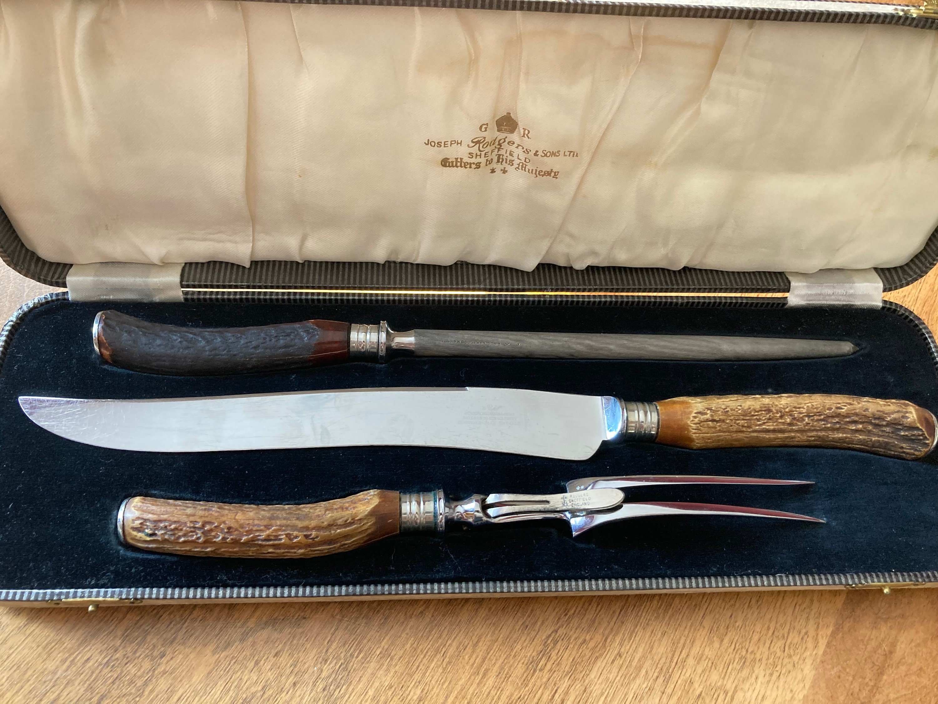 Vintage 3 Piece Carving Set Joseph Rodgers and Sons Ltd. Etsy