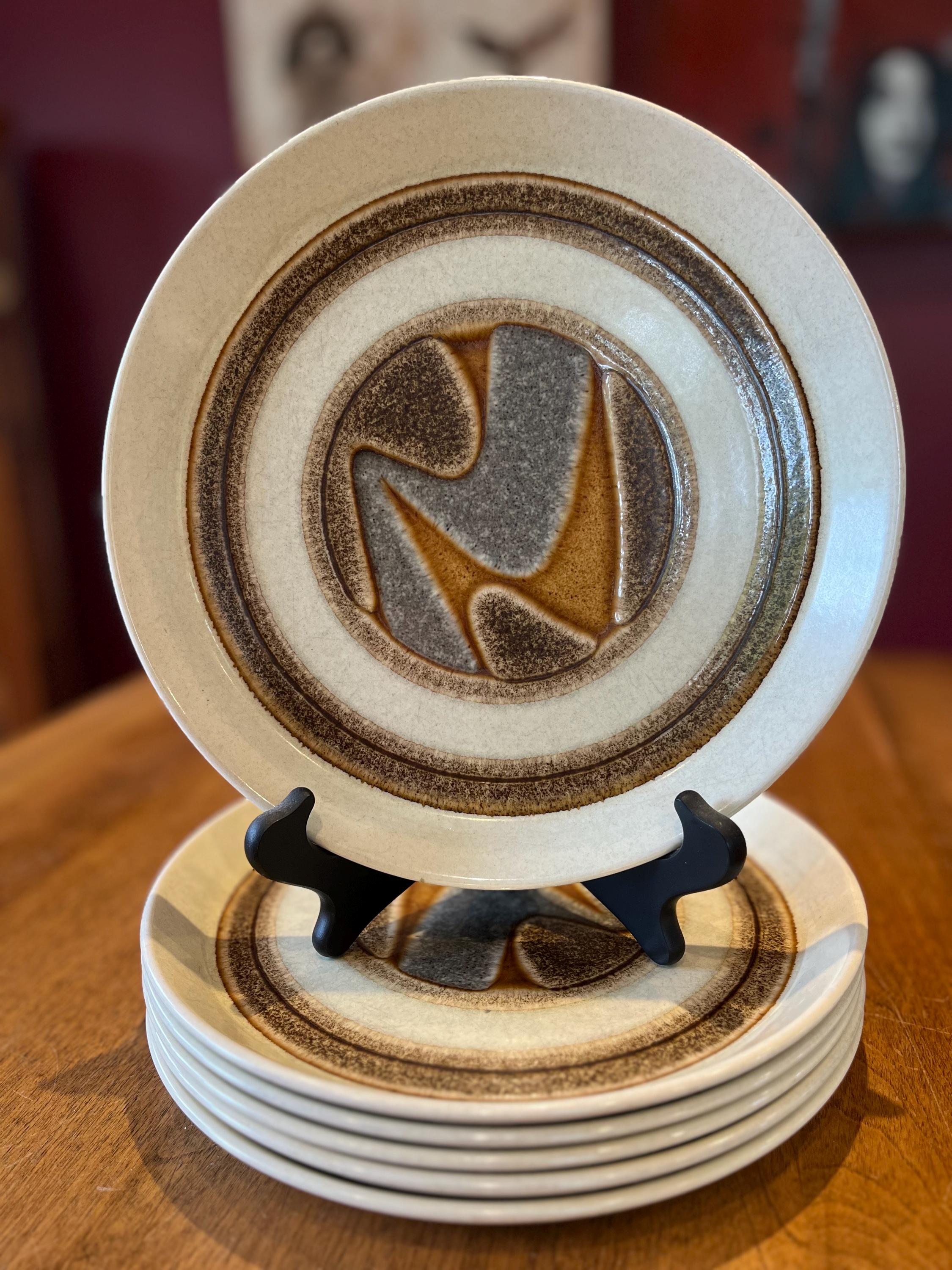 Vintage Crown Lynn Earthstone Landscape D625, Made in New Zealand