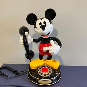 アンテーク ミッキー電話 Vintage 1997 Disney Mickey Mouse Animated Talking Telephone