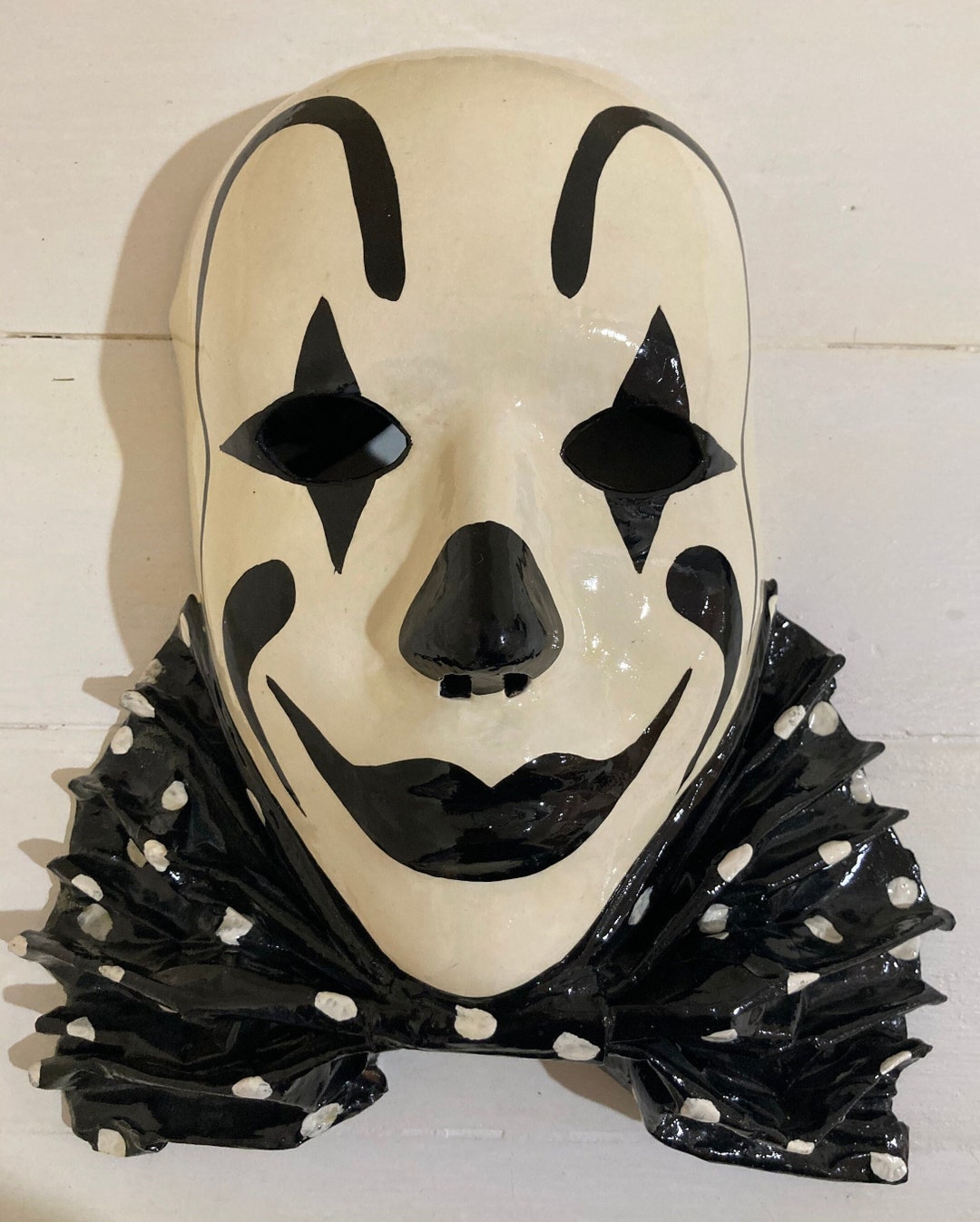 Vintage D'losantos Paper Mâché Clown Mask Etsy