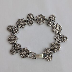 Vintage BRIGHTON "Garden of Eden" Enamel Floral Rhinestone Bracelet, 6.75" - 7" image 6