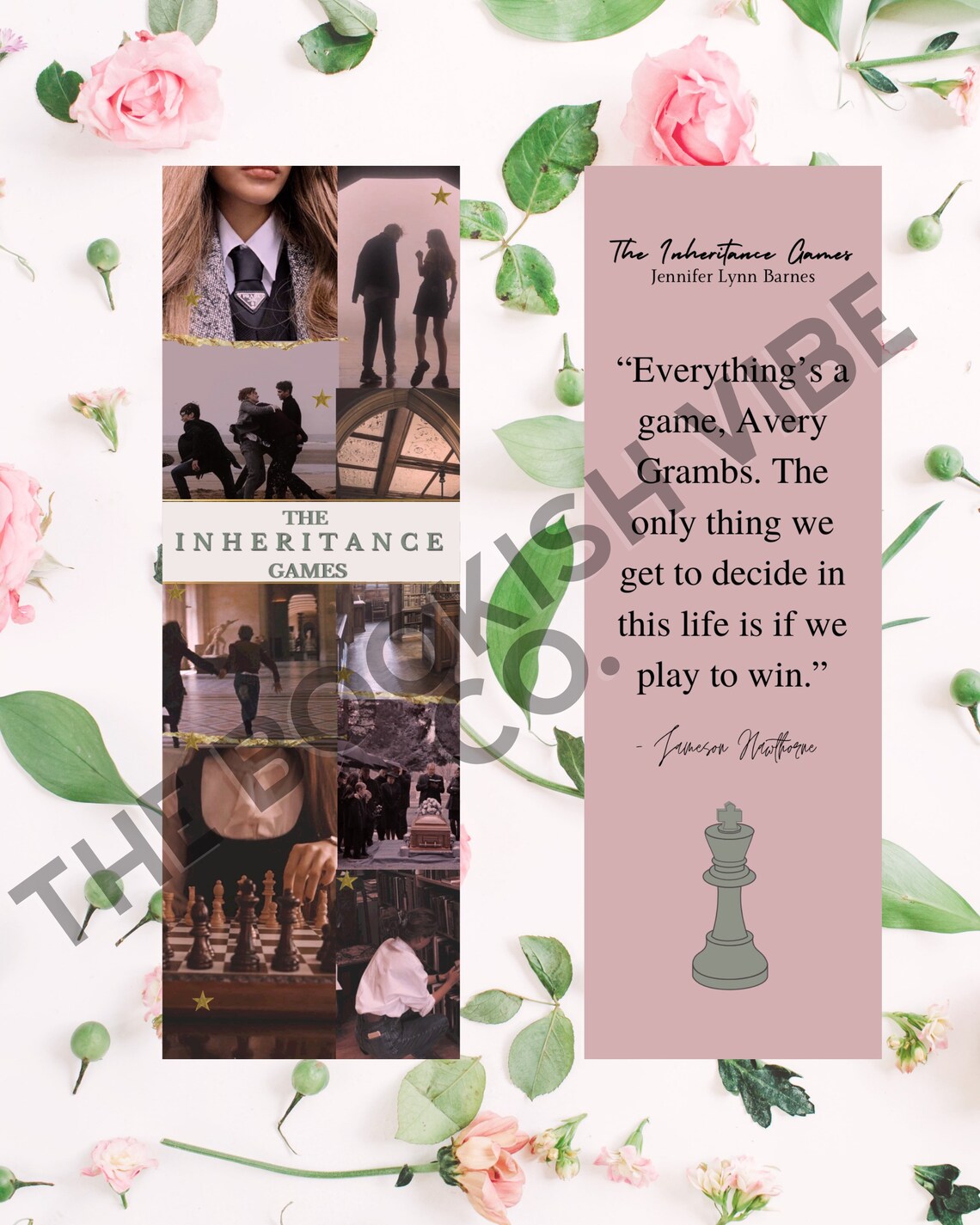 The Inheritance Games Bookmark Booktok Jennifer Lynn Etsy