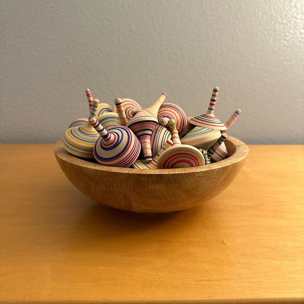 Colorful Wood Spinning Tops