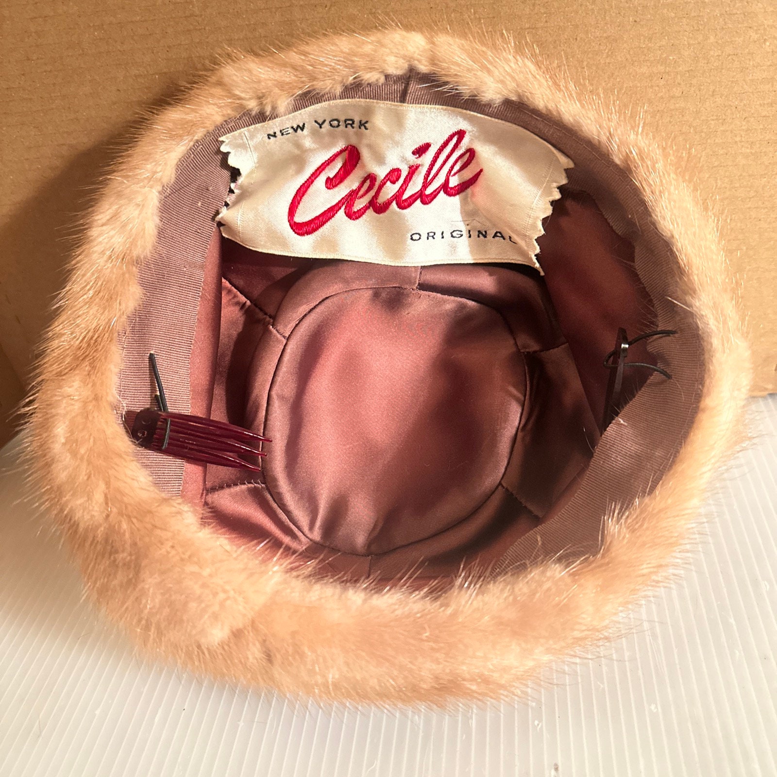 Vintage Cecil New York Original Fur Cap - Etsy