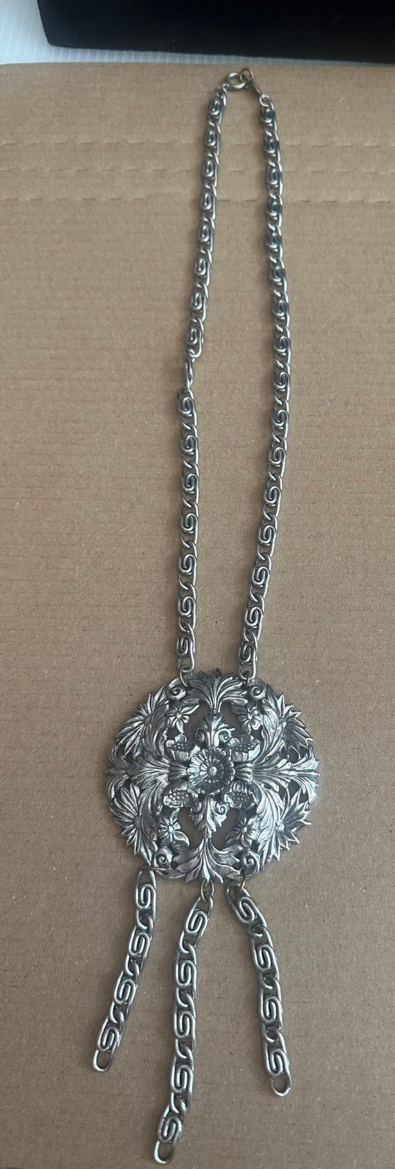 Freirich Necklace signed Floral Design from the 60