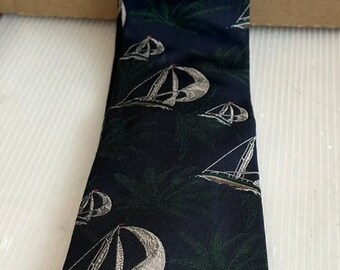 Polo by Ralph Lauren Blue Sailboat Nautical Tie