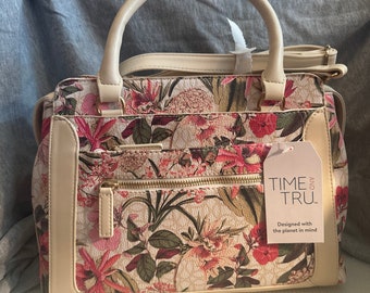 NEW Time and Tru Marli floral Sachel