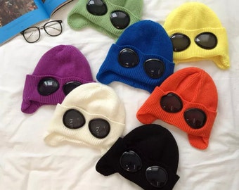 Beanie With Goggles - Etsy