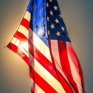 American Flag Photo Print: Patriotic Stars & Stripes Wall Art