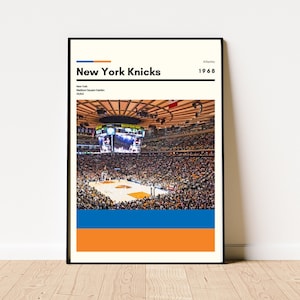New York Knicks Poster | Madison Square Garten Druck | Sport Schlafzimmer Poster | NBA Arena Poster | Moderne Kunst | Basketball Geschenk