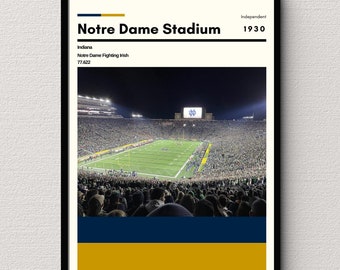 Affiche irlandaise de combat de Notre-Dame de Zazzle.be Liste d'envies Vous avez des idées ? Impression sur le stade Notre-Dame |  Art Notre-Dame | Impression de dortoir universitaire | Cadeau football | football universitaire