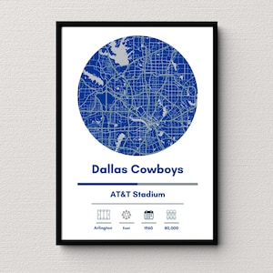 Dallas Cowboys Print | Stadium Poster | NFL Print | Memorabilia Gift | NFL Poster | Football Print