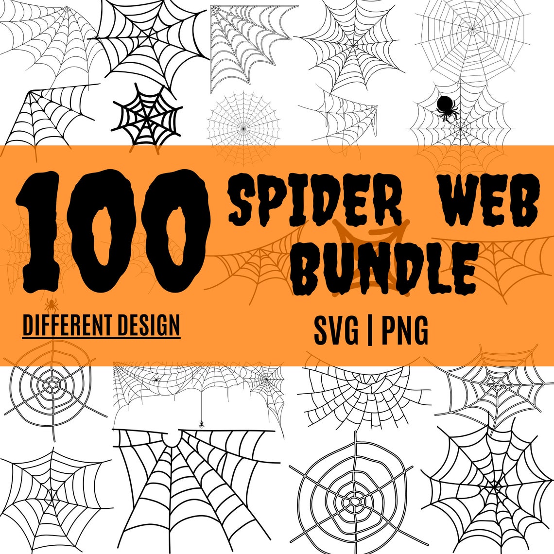 100 Spider Web Svg Bundle Cobweb Svg Spider Svg Halloween - Etsy