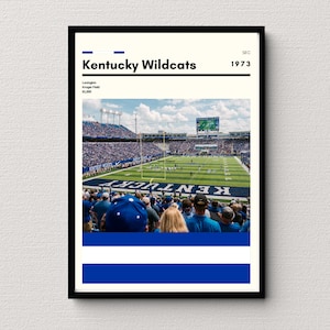 Kentucky Wildcats Poster | Kroger Field Stadium Print |  ncaa | College Dorm Print | Football Gift | university football | Valentines gift
