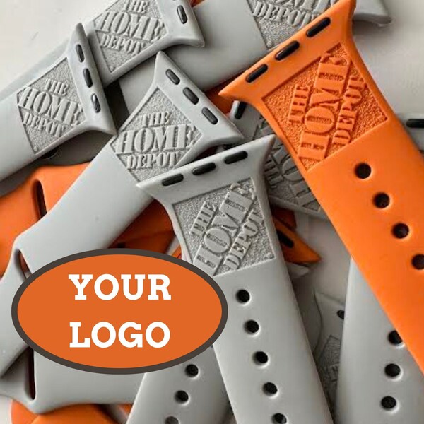 Your logo Engraved or Personalized Apple Watch Band Engraved