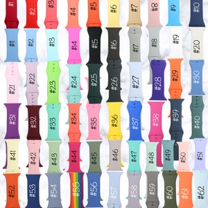 Blank Silicone Watch Bands 8/7/6/5/4/3/2/1 38/40/41mm 42/44/45/49mm 38mm 40mm 41mm 42mm 44mm 45mm 49mm Silicone Watch Band Colors