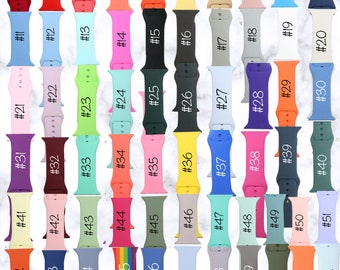 Blank Silicone Watch Bands 8/7/6/5/4/3/2/1 38/40/41mm 42/44/45/49mm 38mm 40mm 41mm 42mm 44mm 45mm 49mm Silicone Watch Band Colors