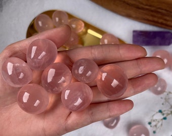 Rose Quartz Tumble Stones: Handmade Healing Crystals (100g)