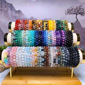 Crystal bracelet 90 kinds of 8mm Natural bracelets No.71-90