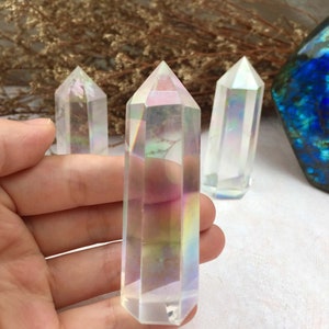 Aura Quartz Crystal Tower: A Personalized Gift of Healing & Harmony for Birthdays, Anniversaries, and MoreA gift for mom